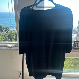 ALO unisex black thick  cotton t-shirt for woman or man